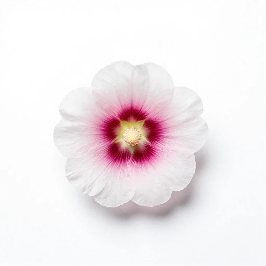 Mountain hollyhock isolated on a white background