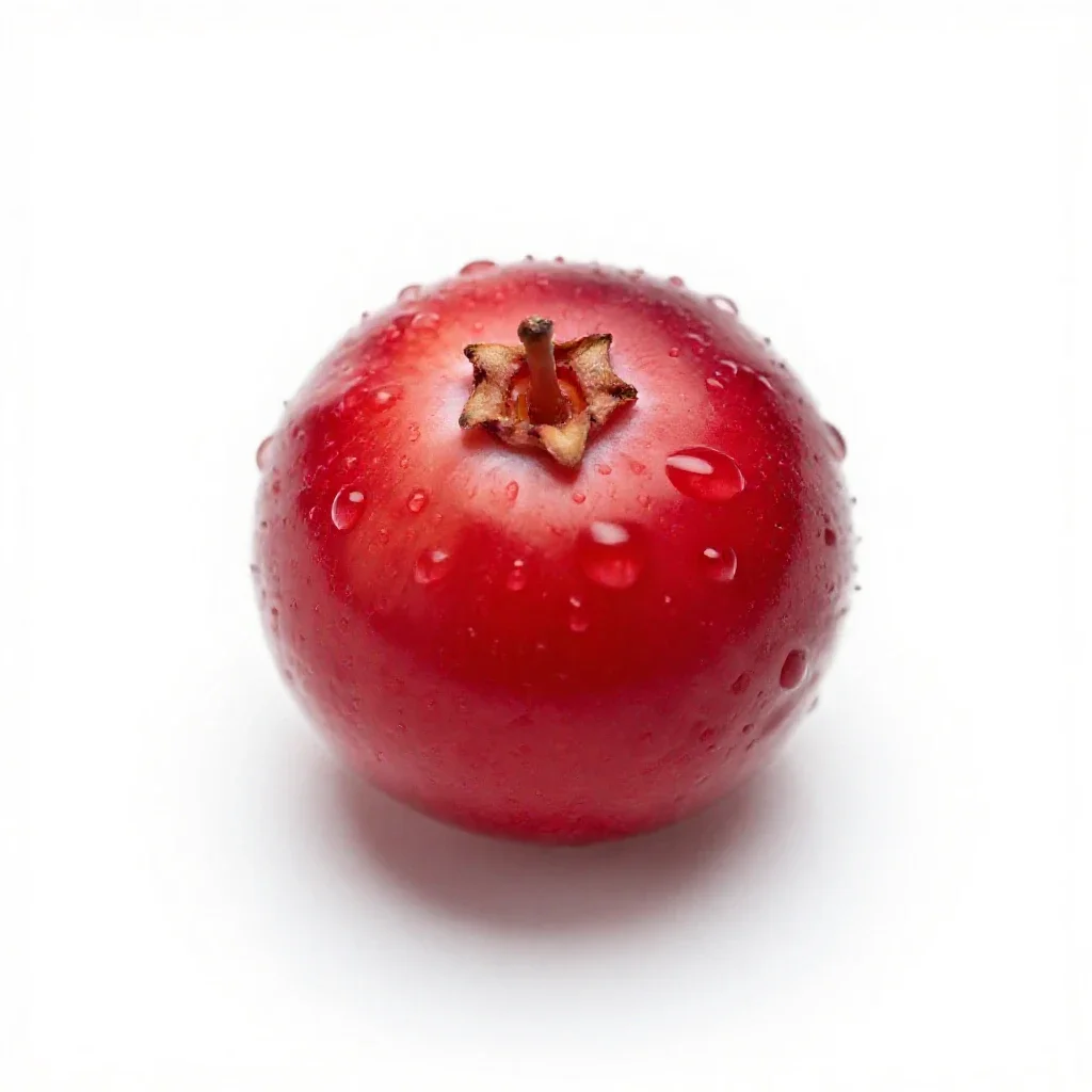 Native cranberry isolated on a white background