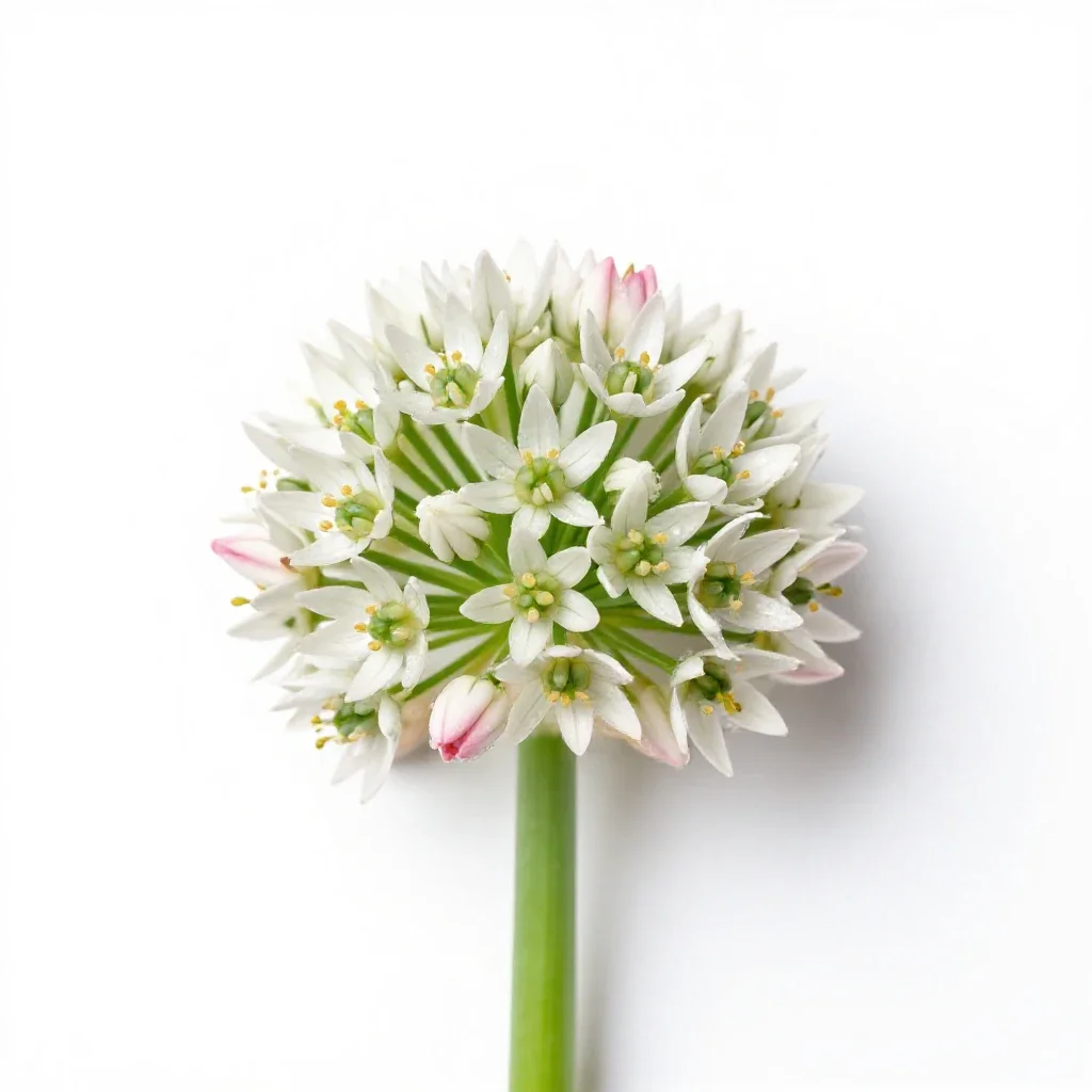 Nodding onion isolated on a white background