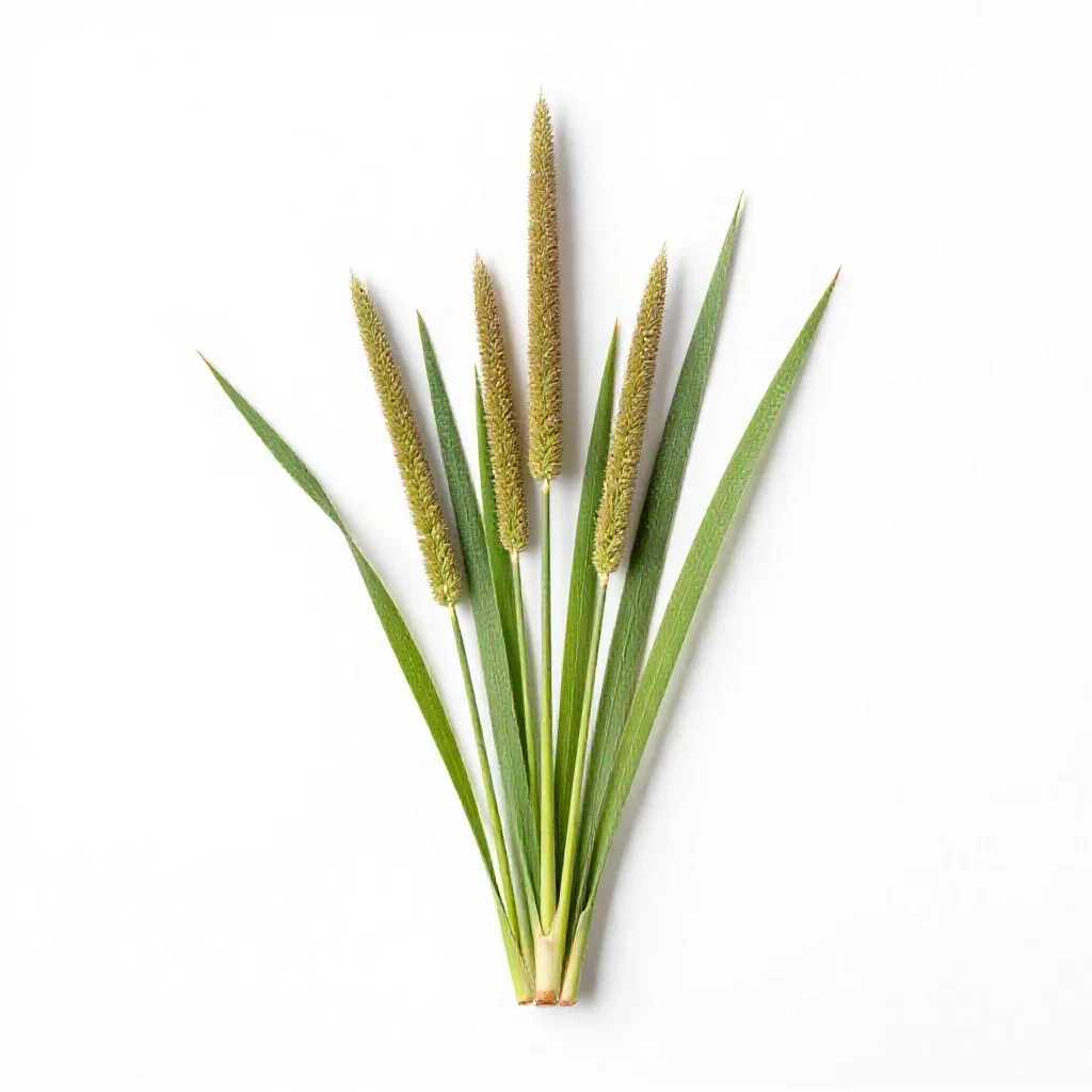 Pearl millet isolated on a white background