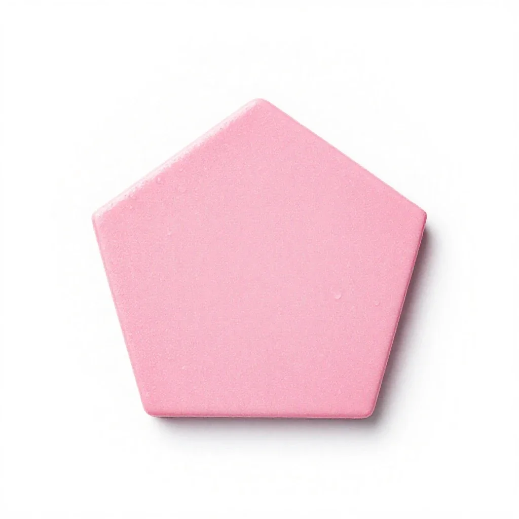 Pink fivecorner isolated on a white background