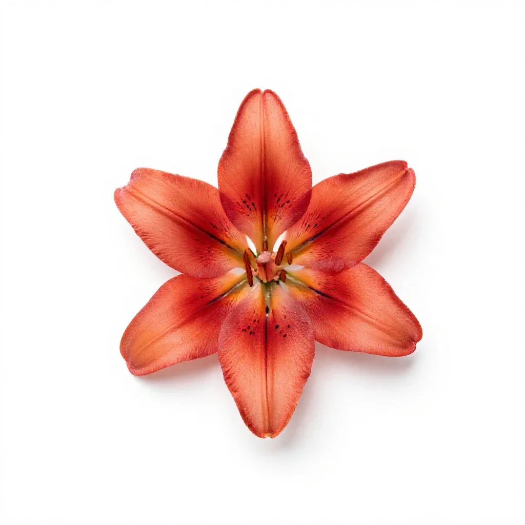 Plantain lily isolated on a white background