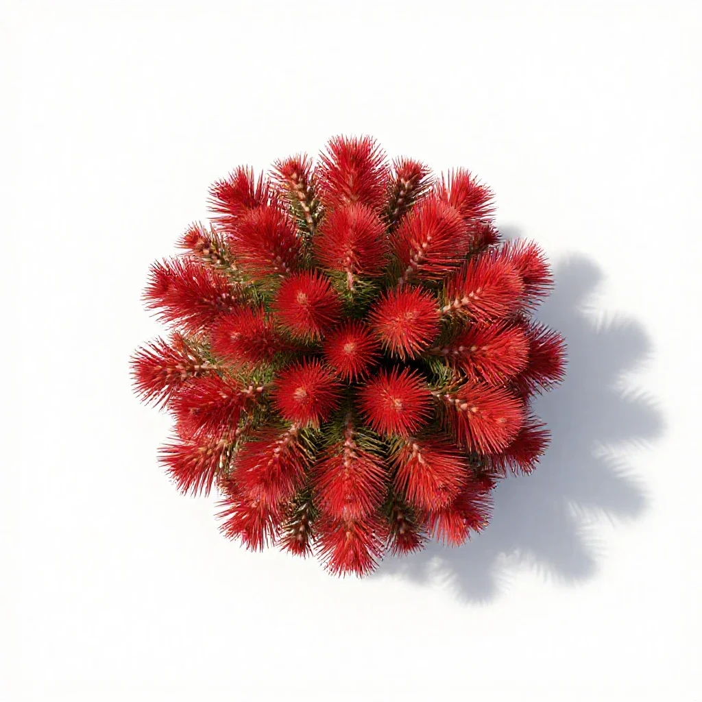 Poker plant isolated on a white background