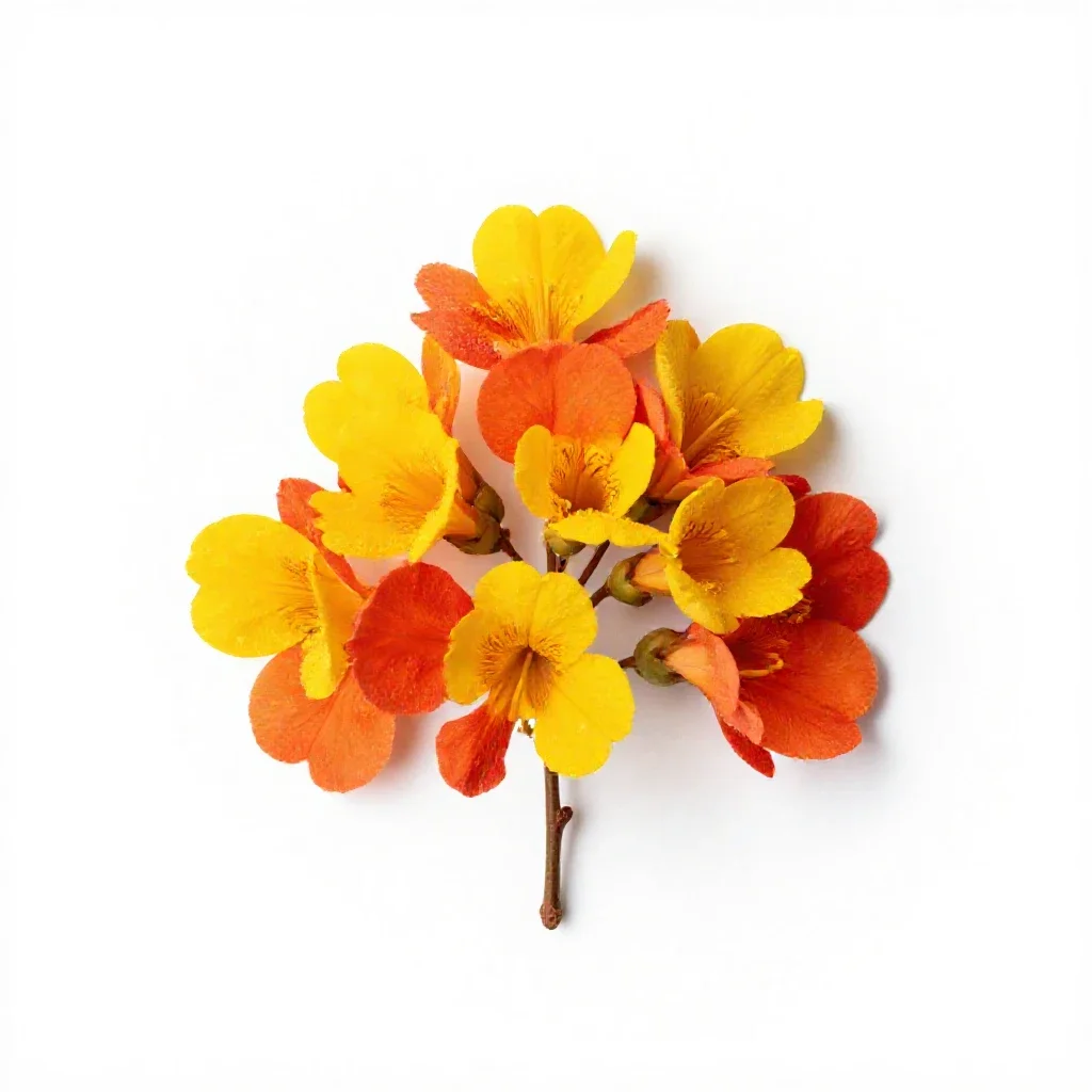 Pride of barbados isolated on a white background