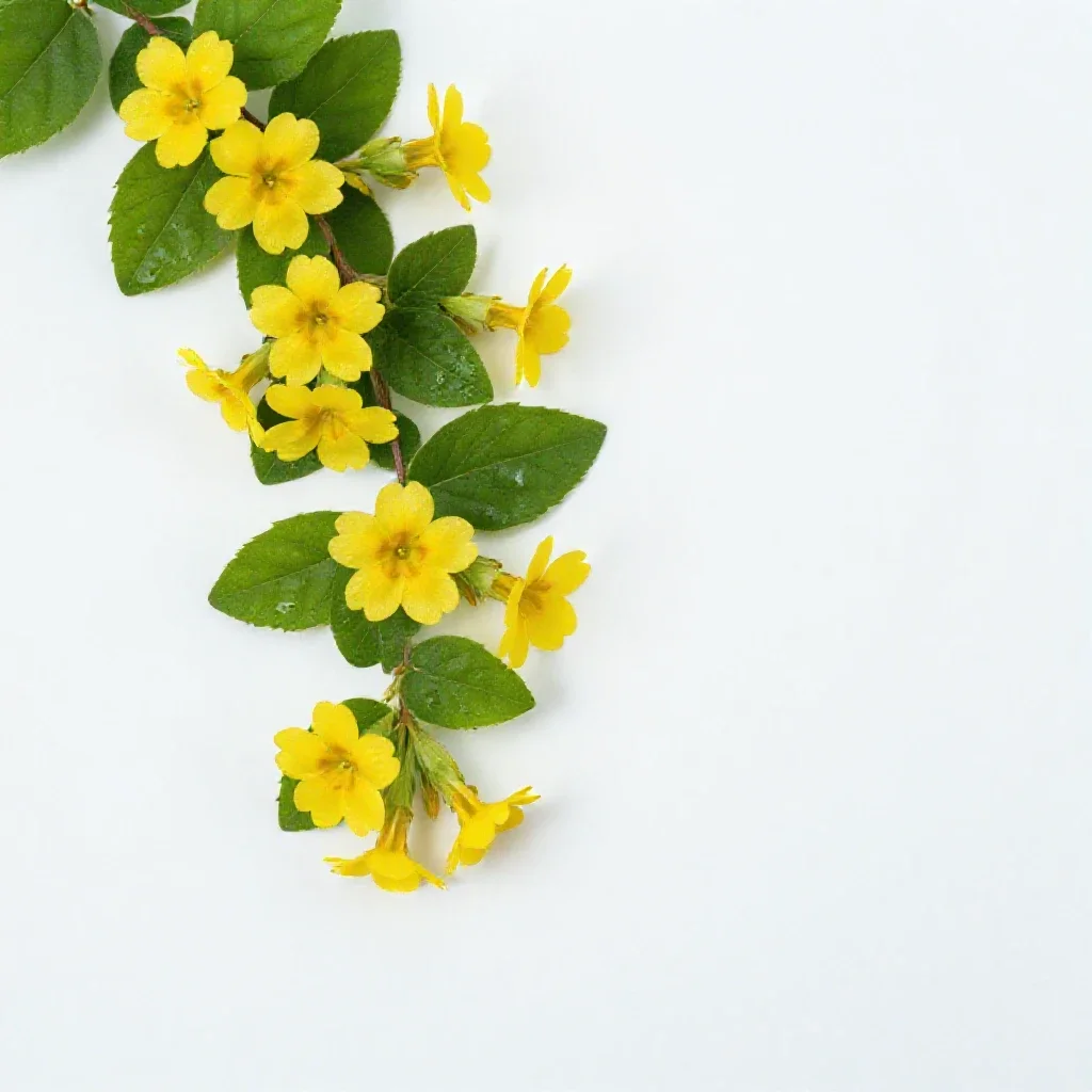 Primrose jasmine isolated on a white background
