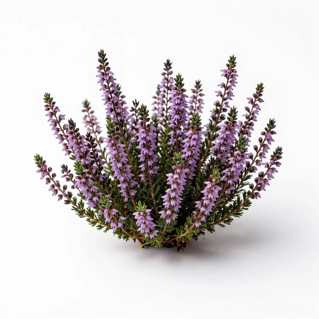 Purple heather isolated on a white background