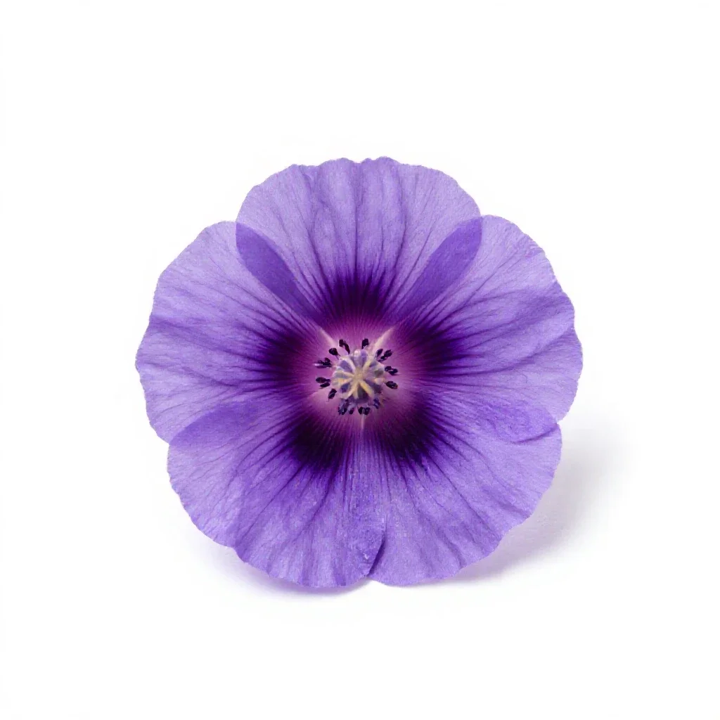 Purple poppy mallow isolated on a white background