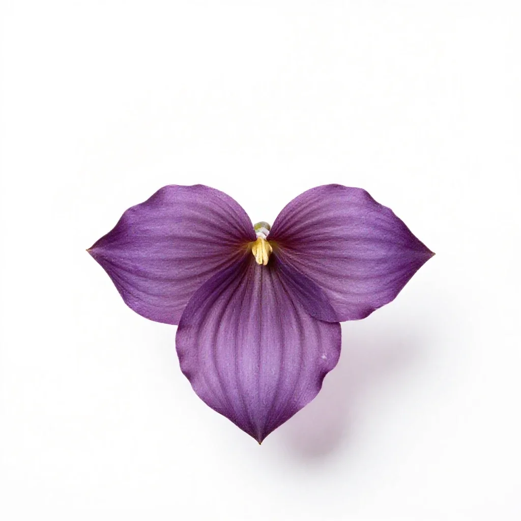 Purple trillium isolated on a white background