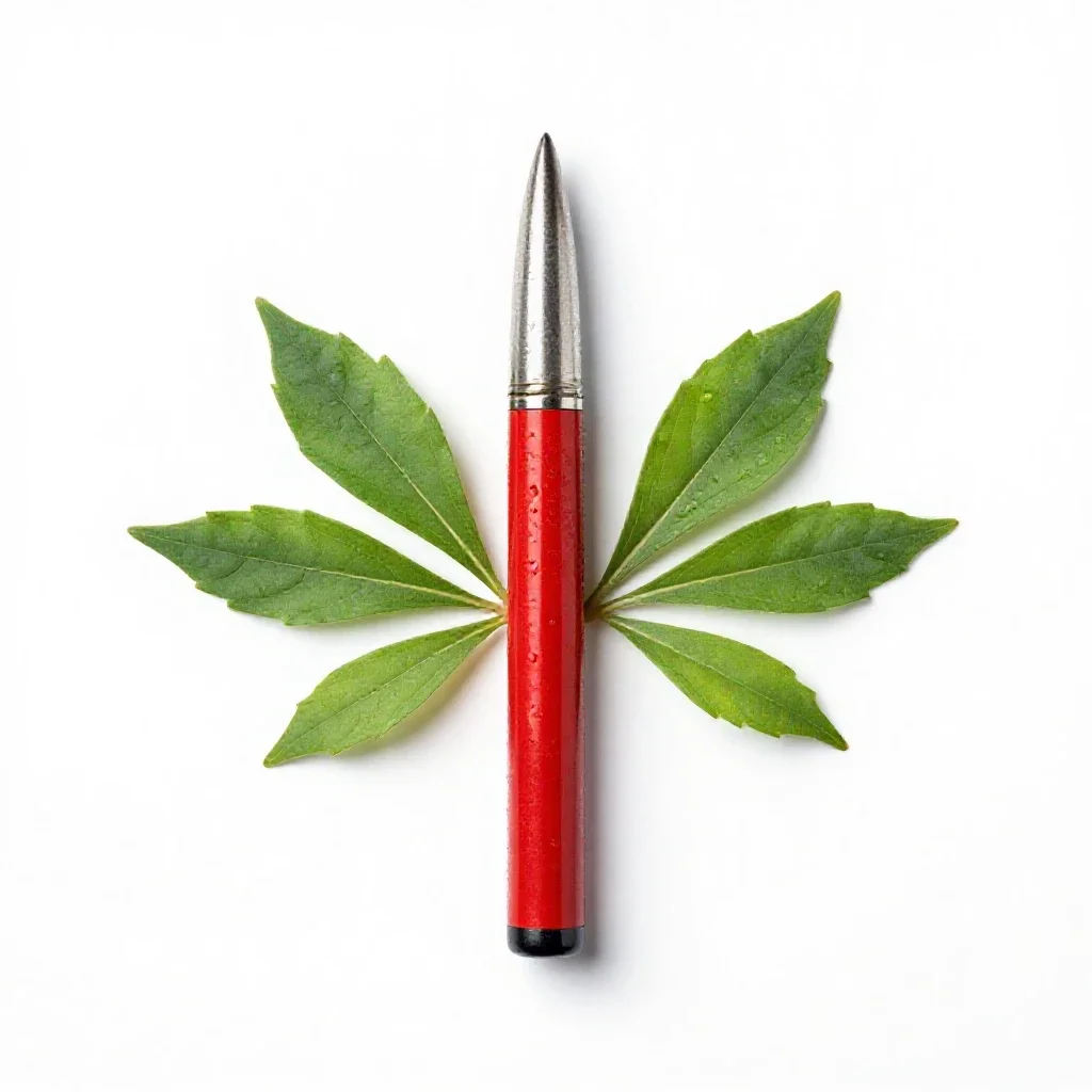 Red-hot poker isolated on a white background