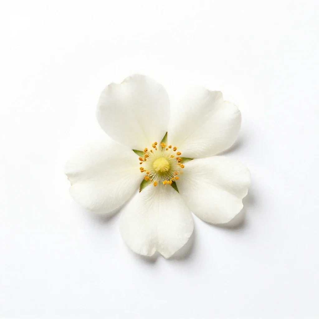 Rose of Sharon isolated on a white background