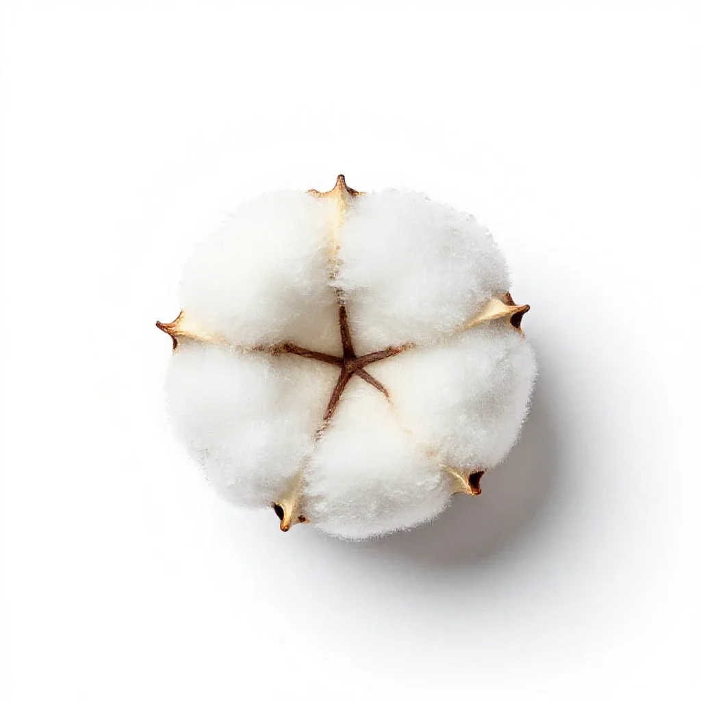 Sea island cotton isolated on a white background