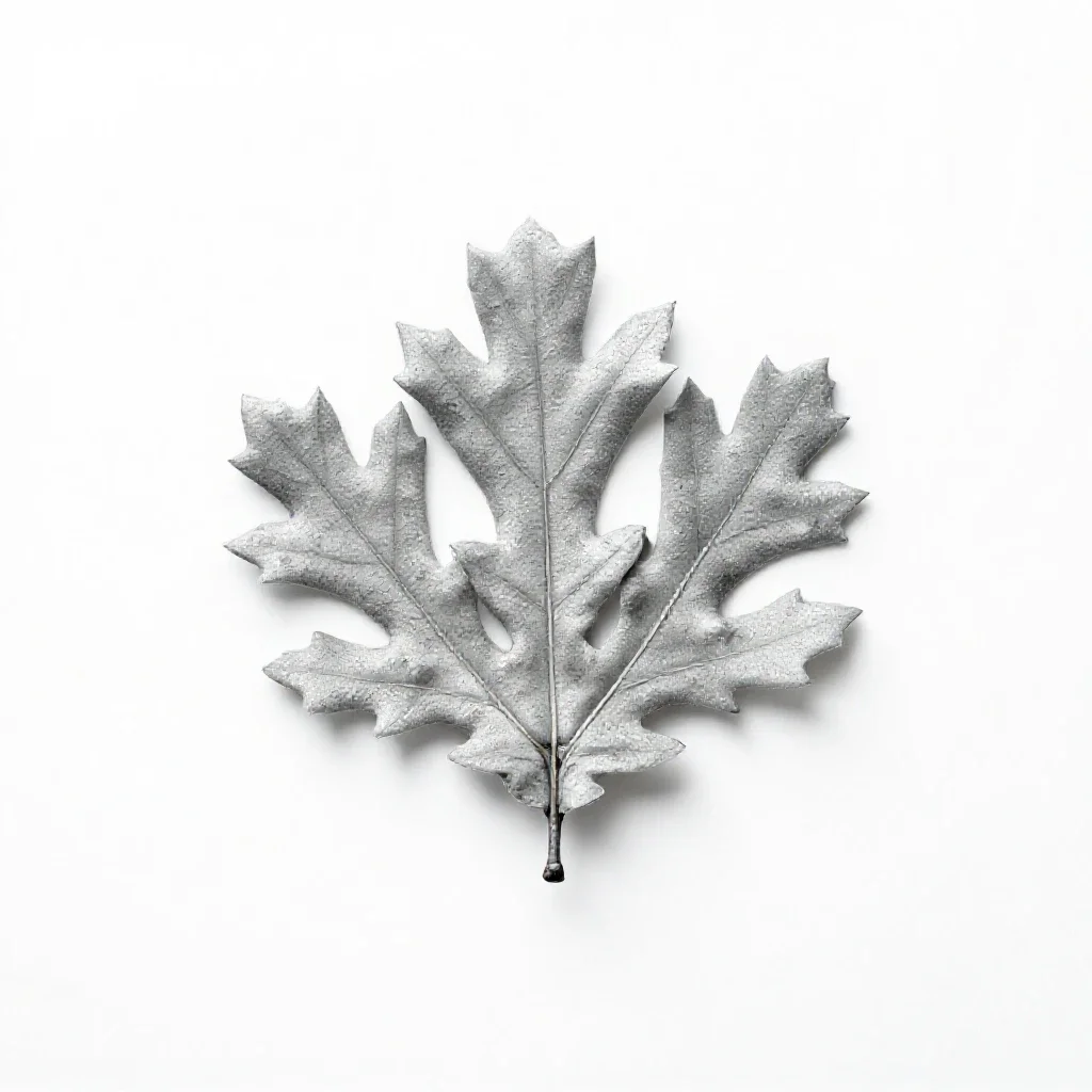 Silver oak isolated on a white background