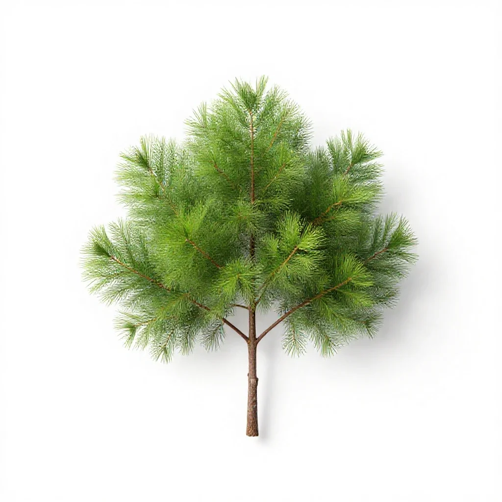 Sorrel tree isolated on a white background