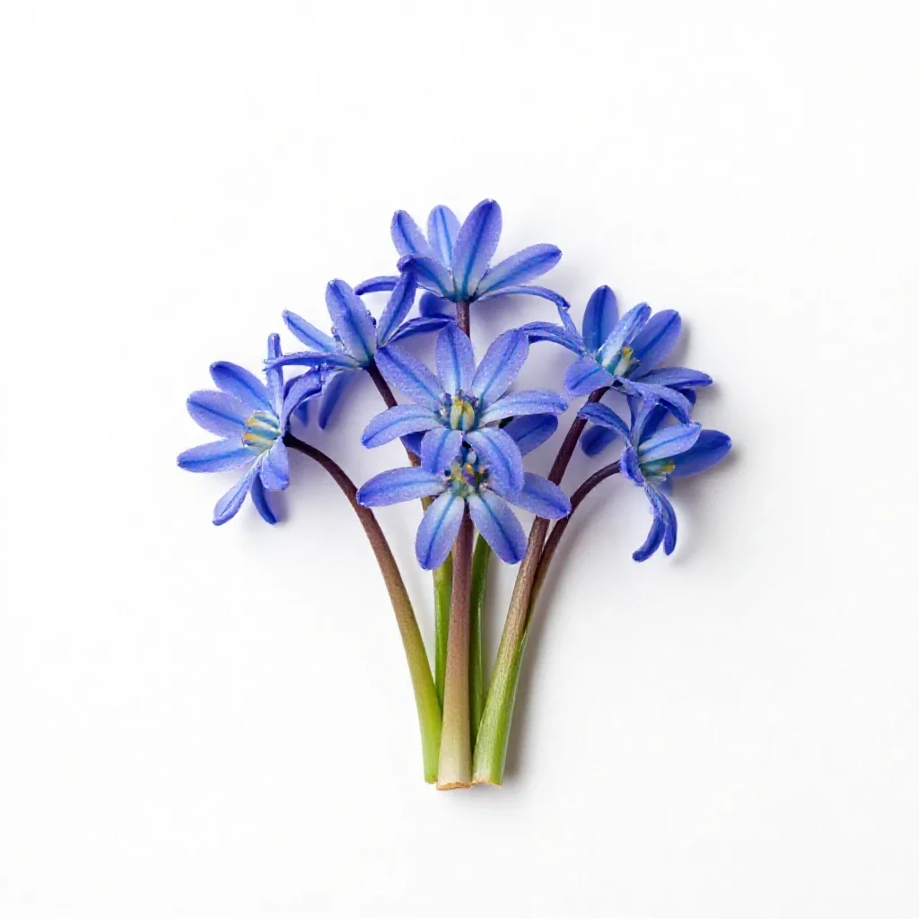Spring squill isolated on a white background
