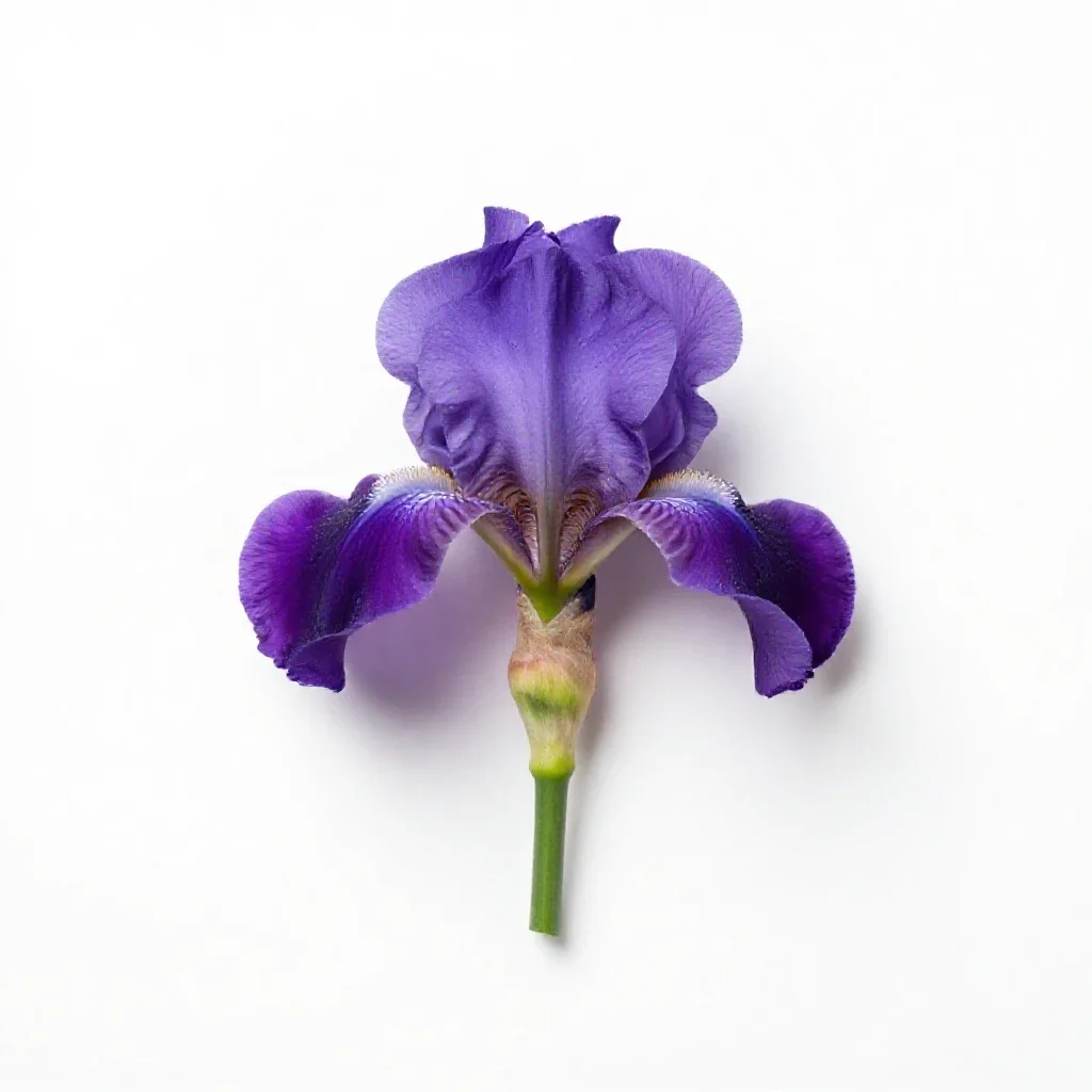 Stinking iris isolated on a white background