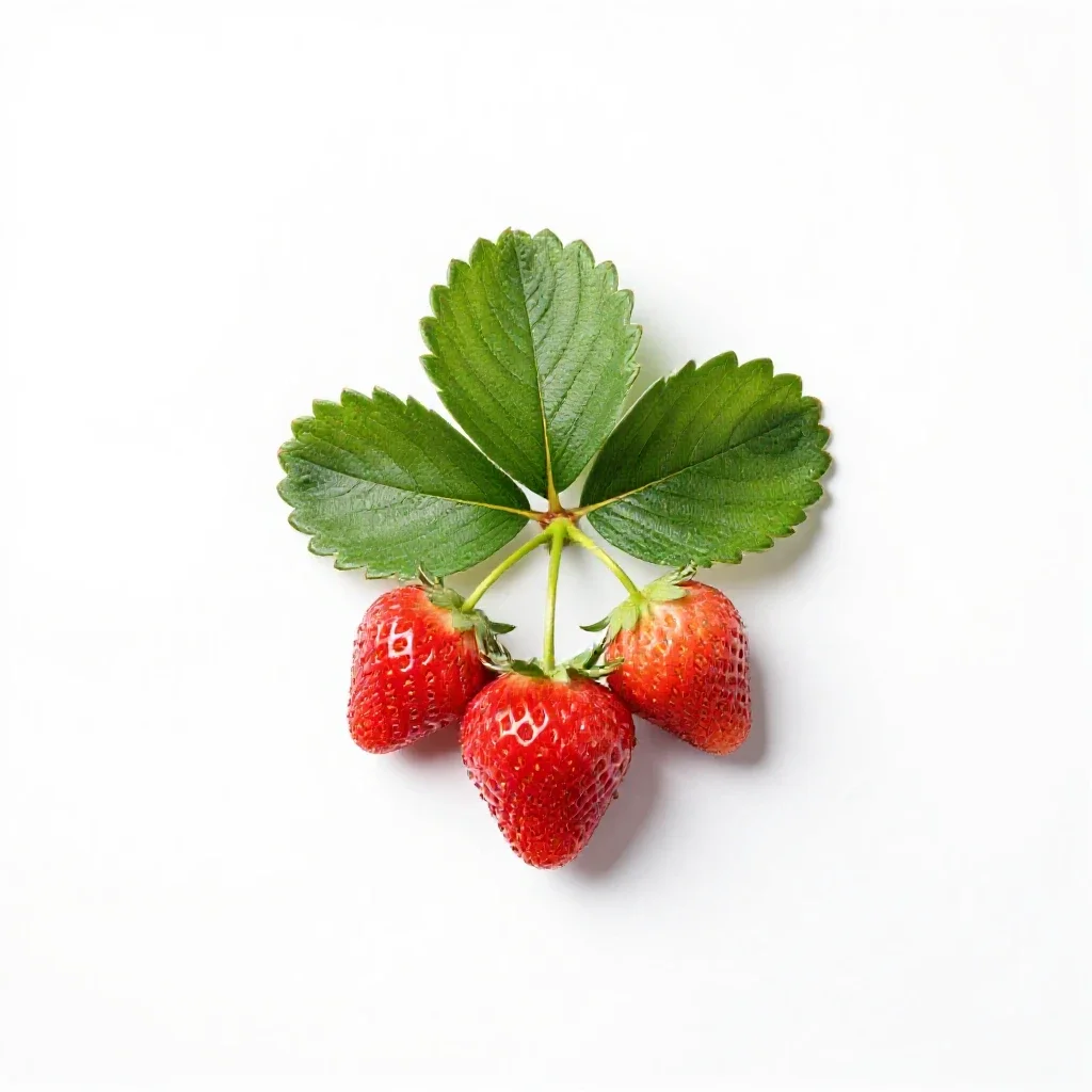 Strawberry tree isolated on a white background