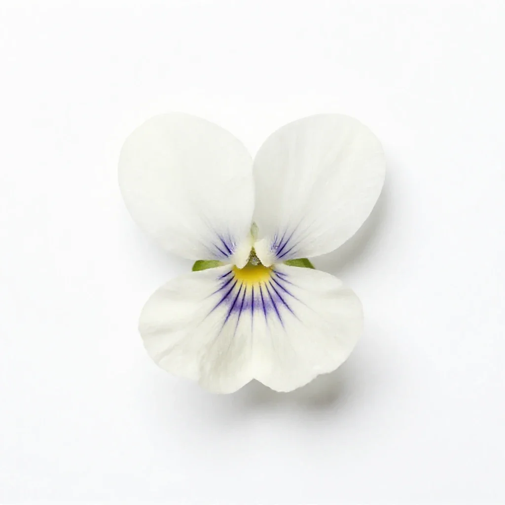 Sweet white violet isolated on a white background
