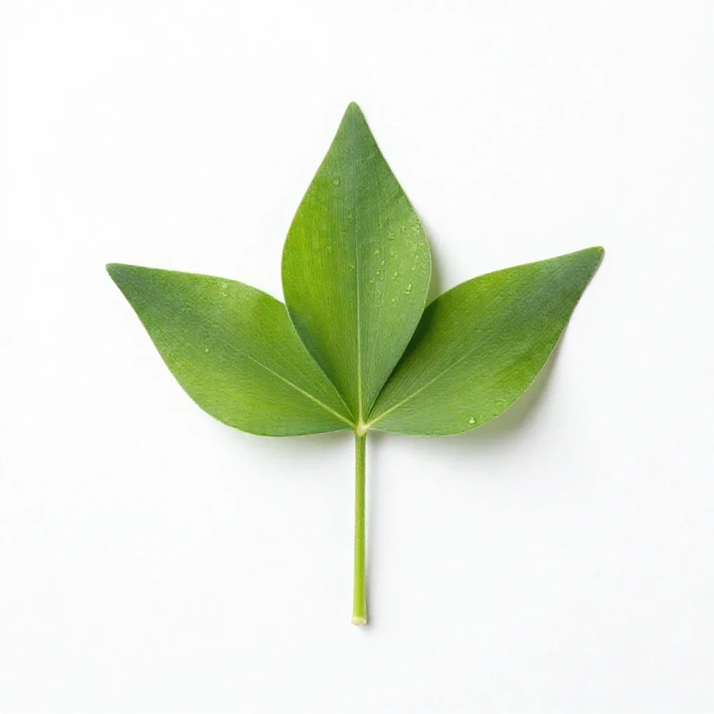 Three-cornered leek isolated on a white background