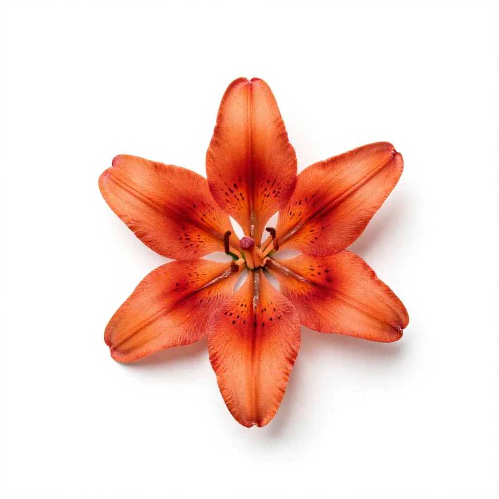 Tiger lily isolated on a white background