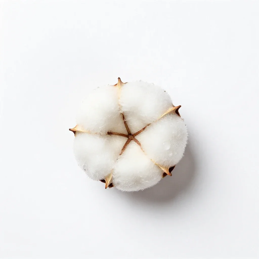 Tree cotton isolated on a white background
