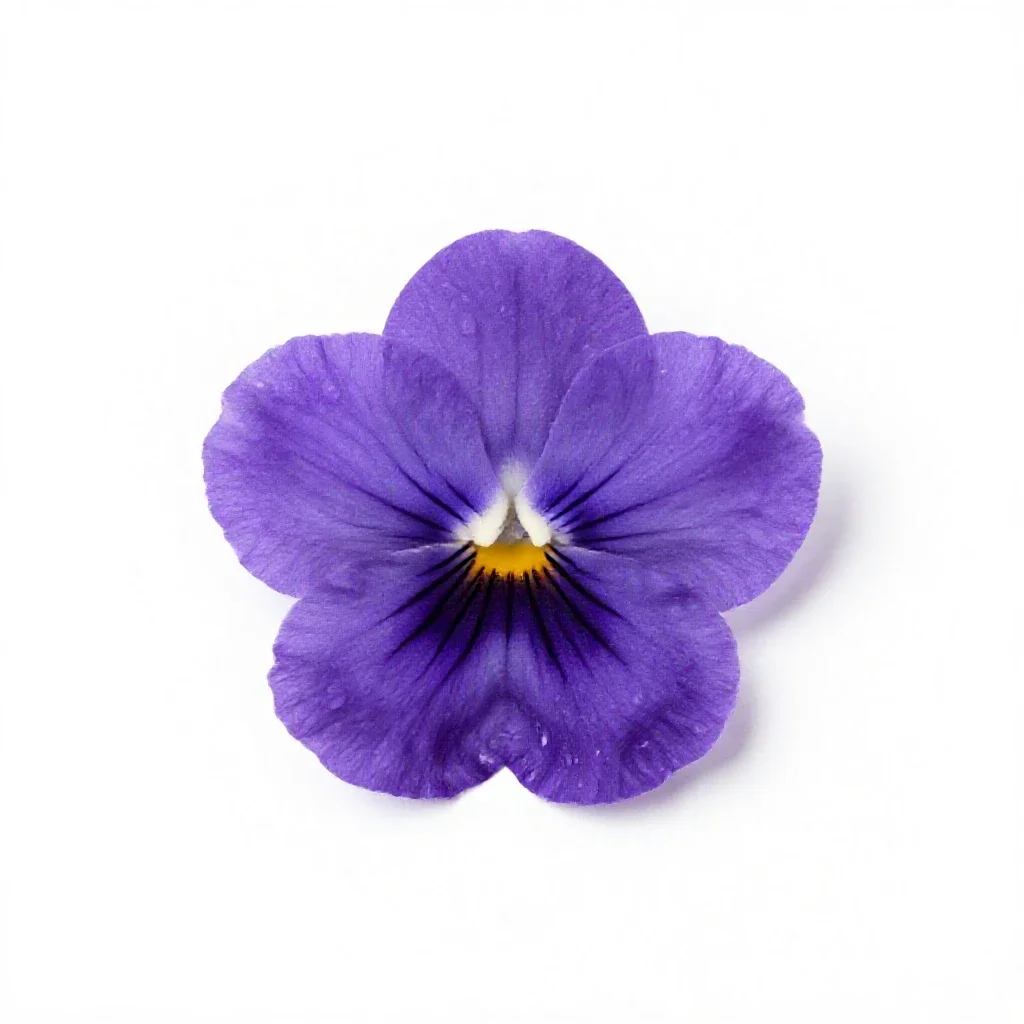 Two-eyed violet isolated on a white background