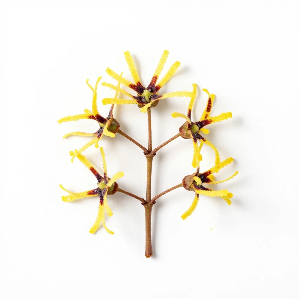 Vernal witch hazel isolated on a white background