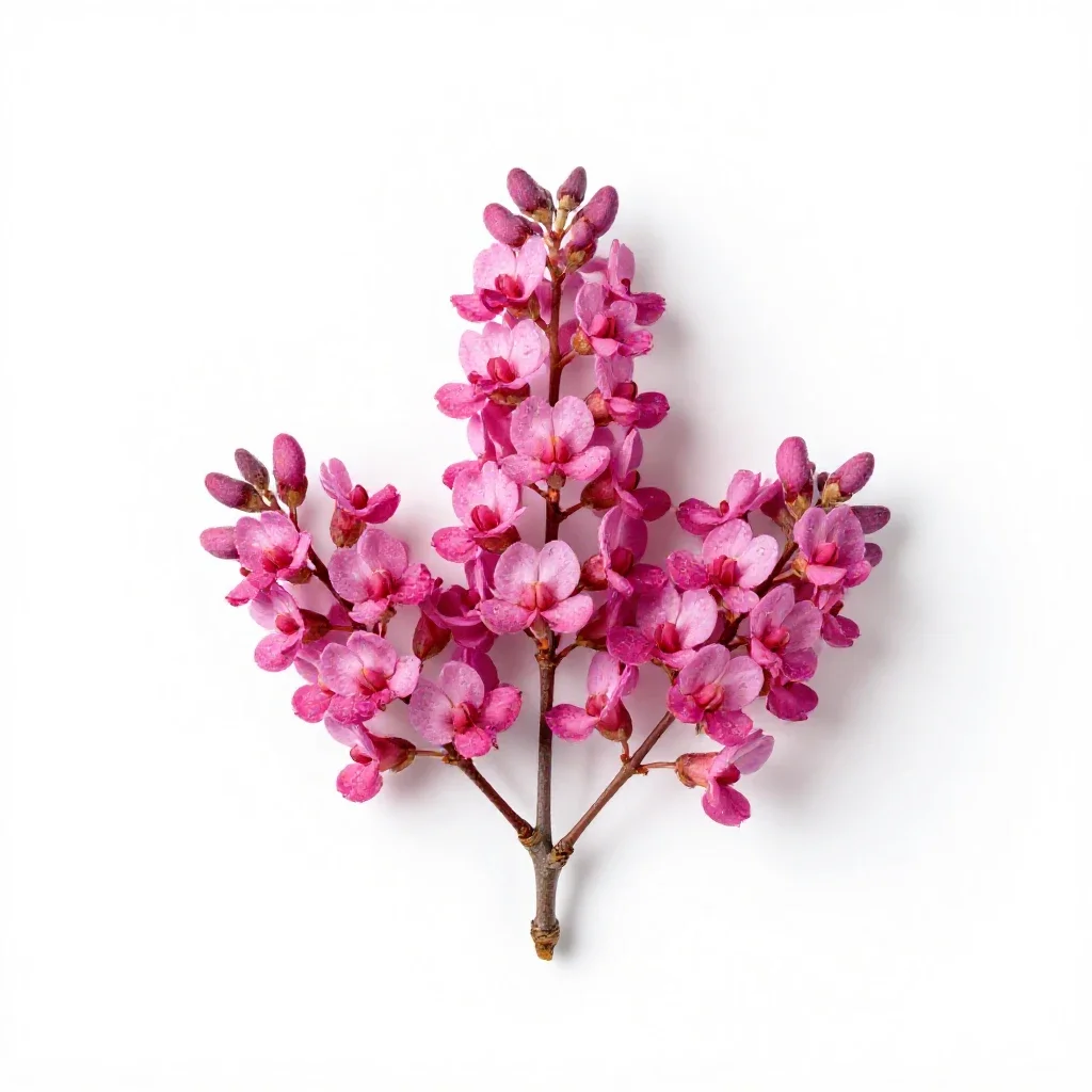 Western redbud isolated on a white background