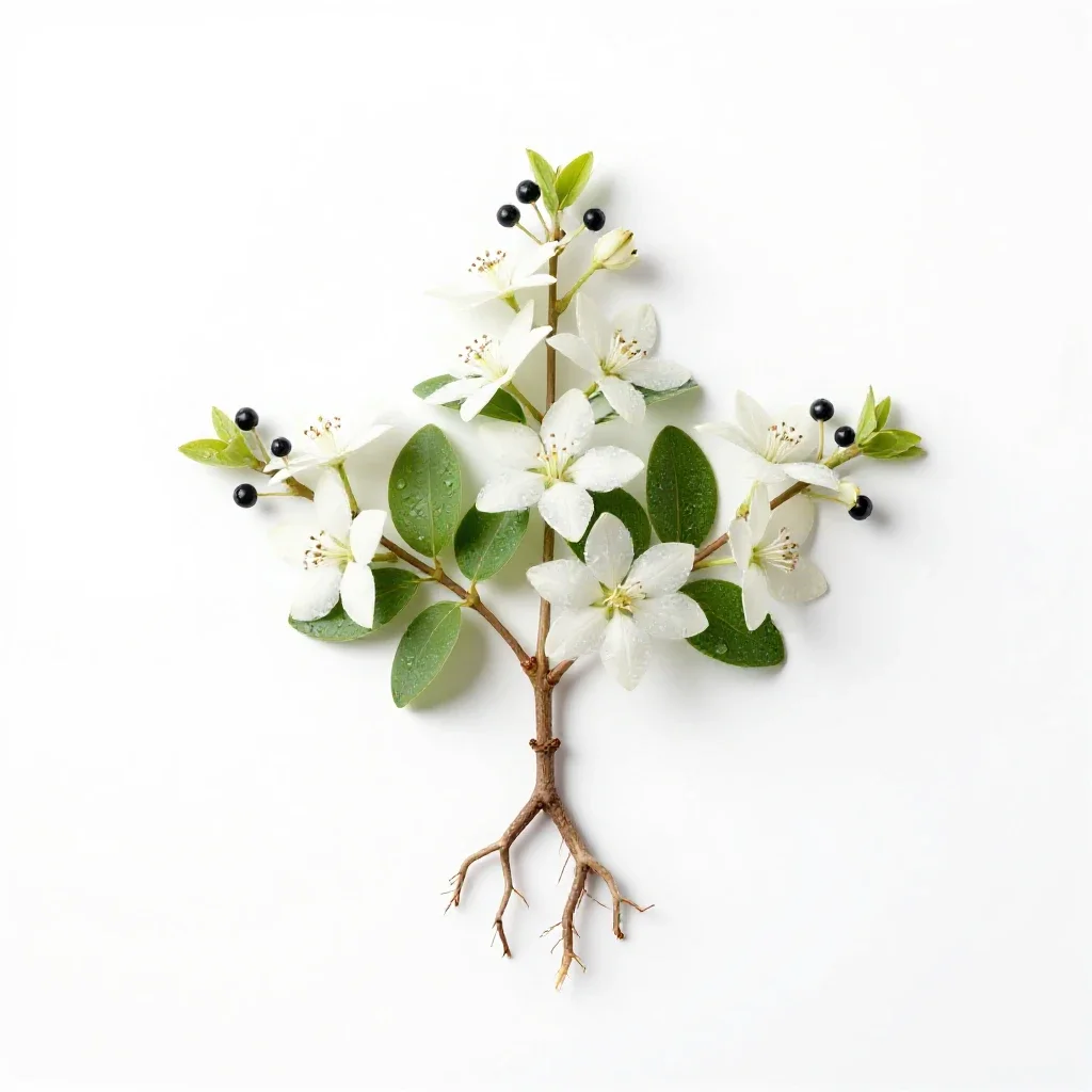 White bryony isolated on a white background
