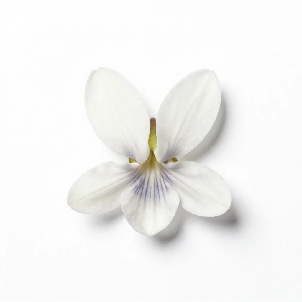 White dogtooth violet isolated on a white background