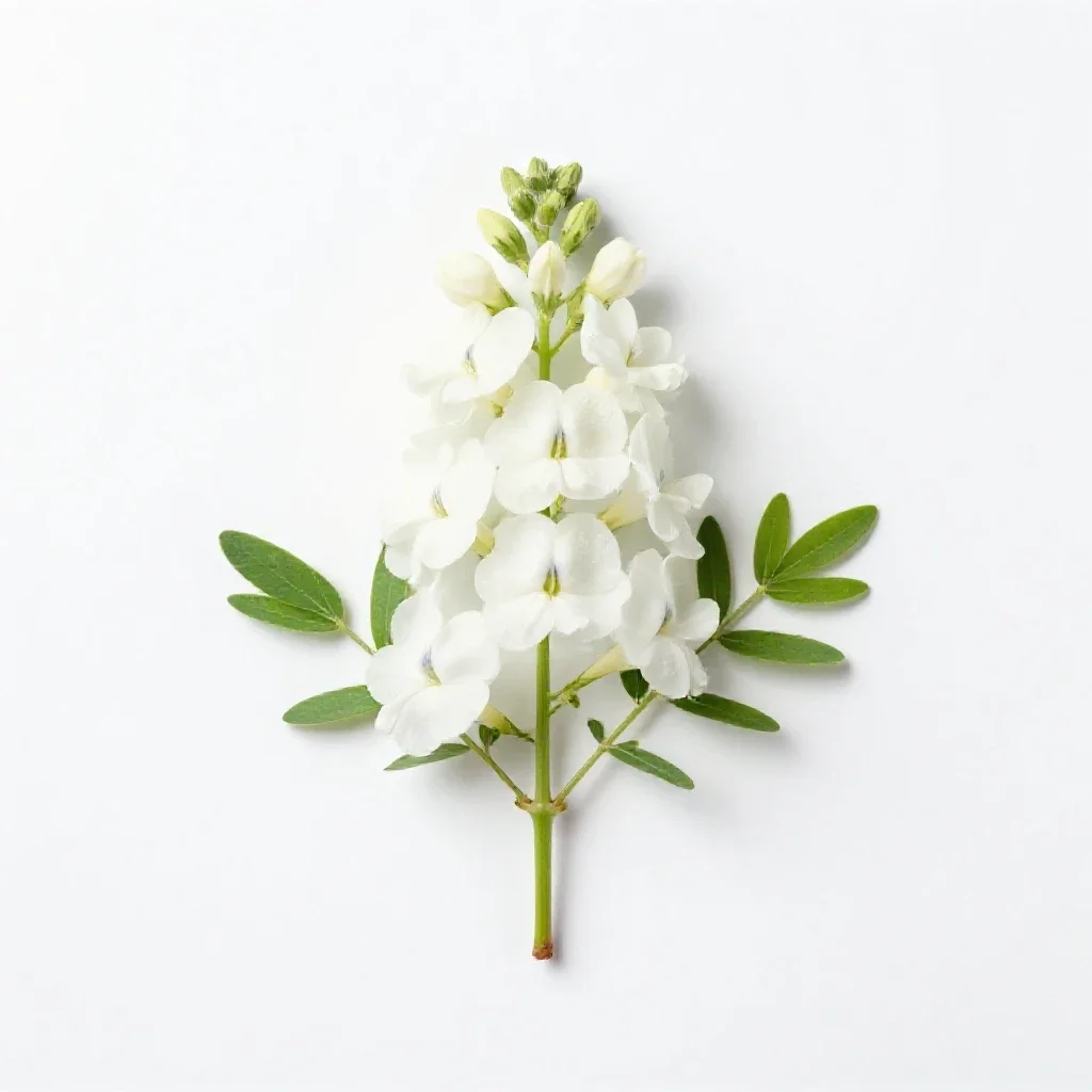 White false indigo isolated on a white background