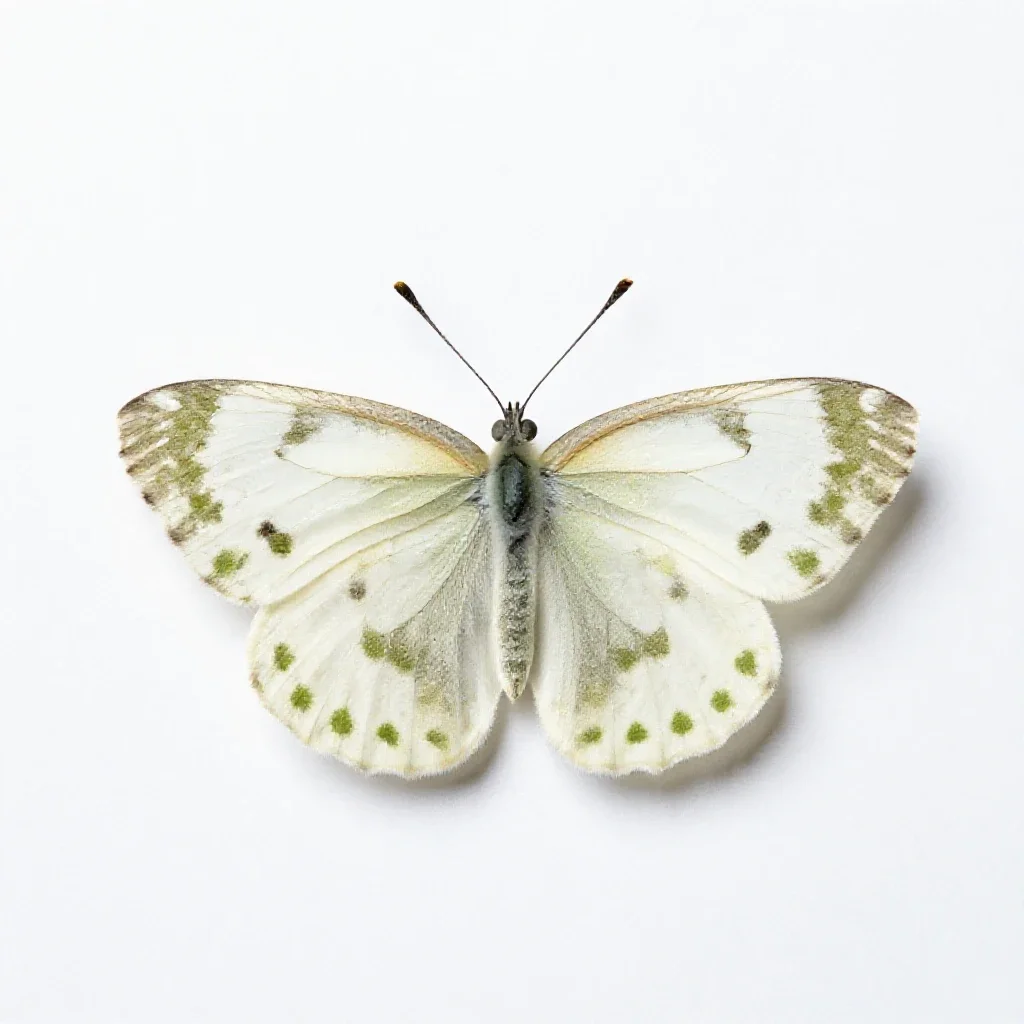 White fritillary isolated on a white background