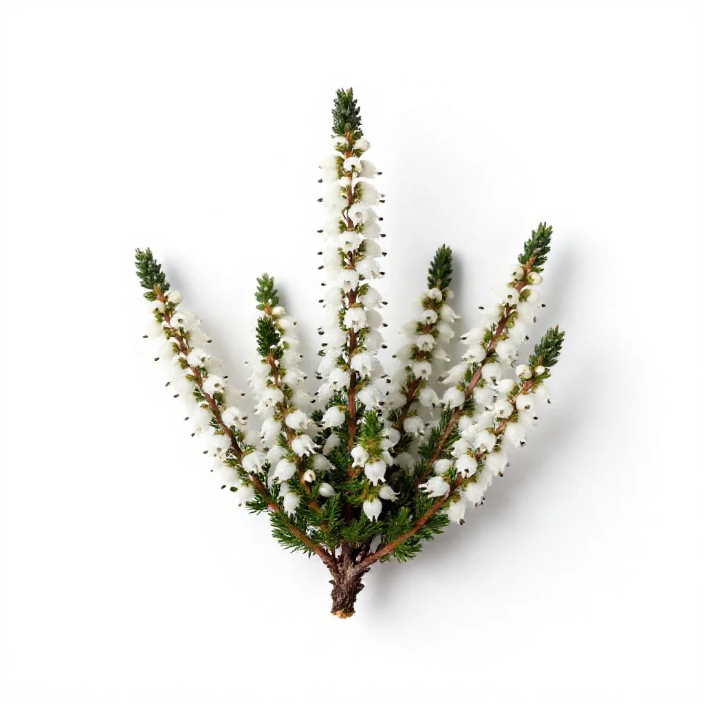 White heather isolated on a white background