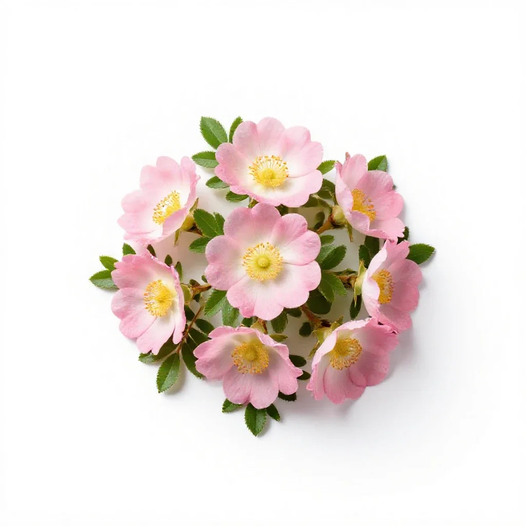 White-leaved rockrose isolated on a white background