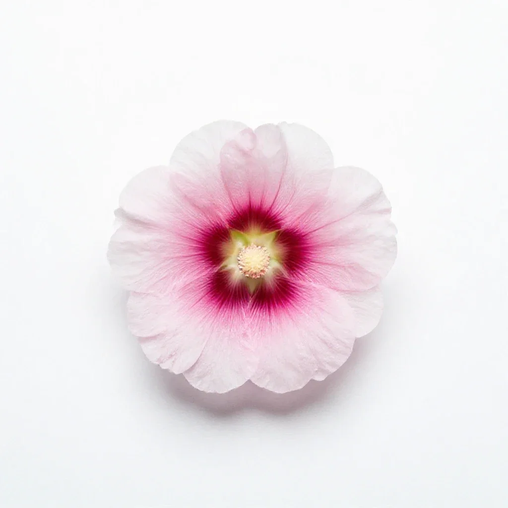Wild hollyhock isolated on a white background