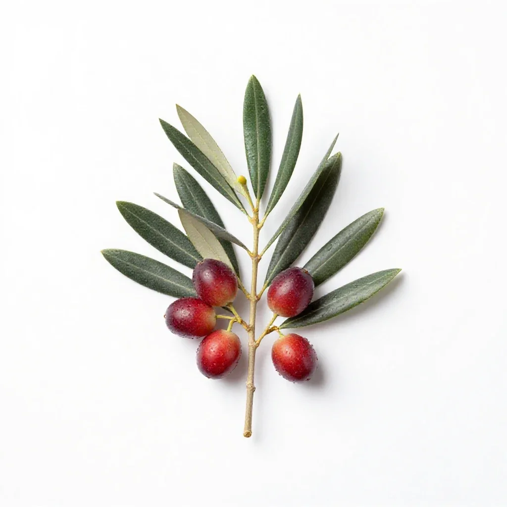 Wild olive isolated on a white background