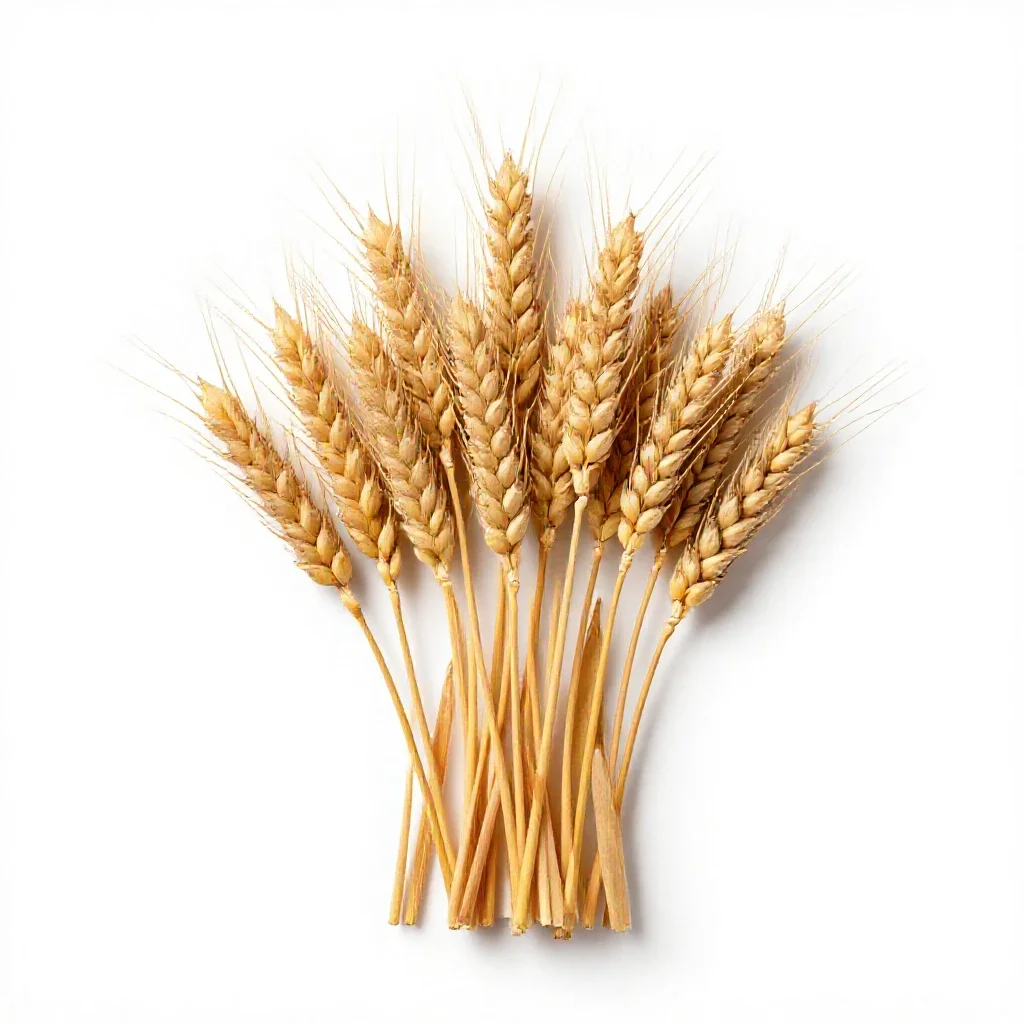 Wild wheat isolated on a white background
