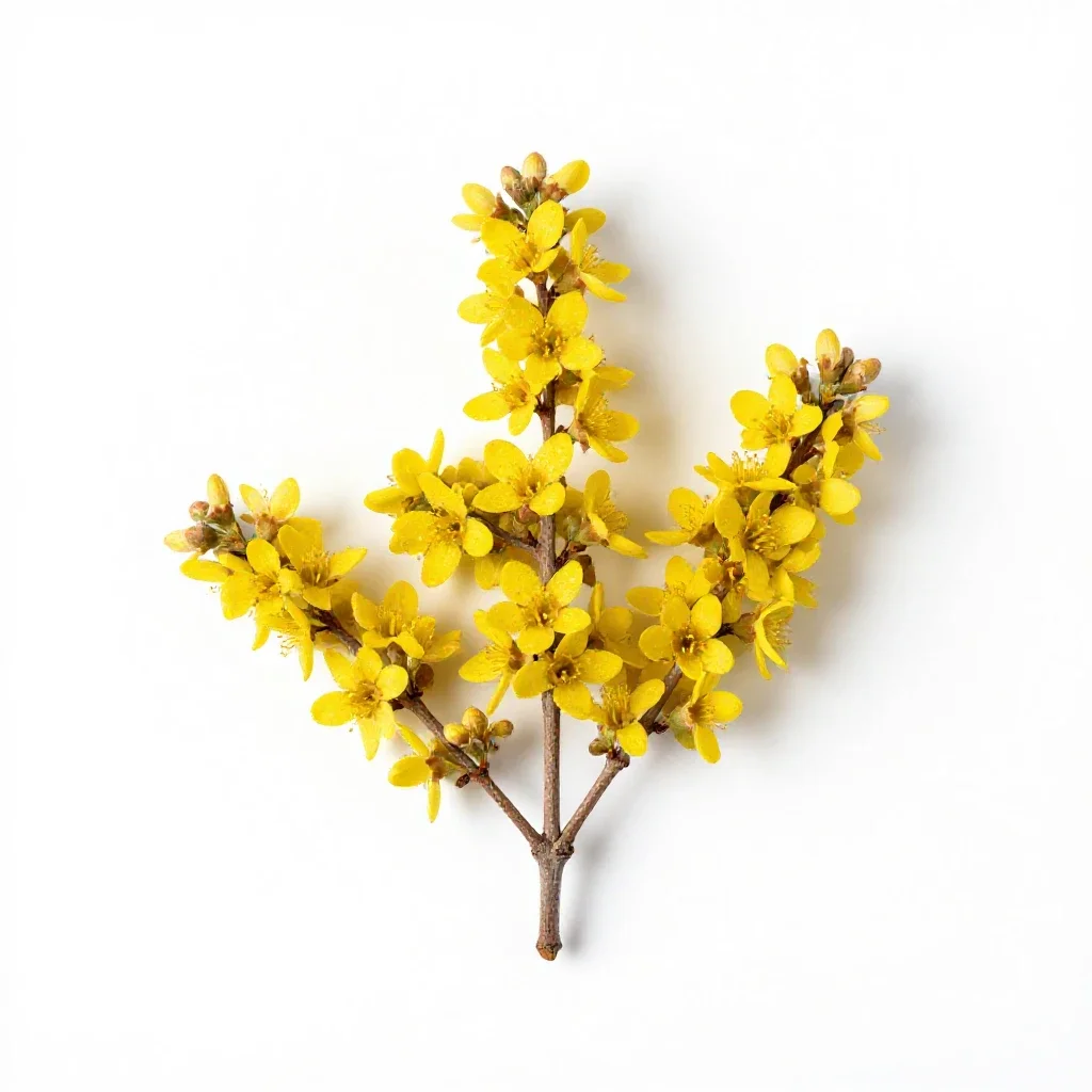 Woodwaxen isolated on a white background
