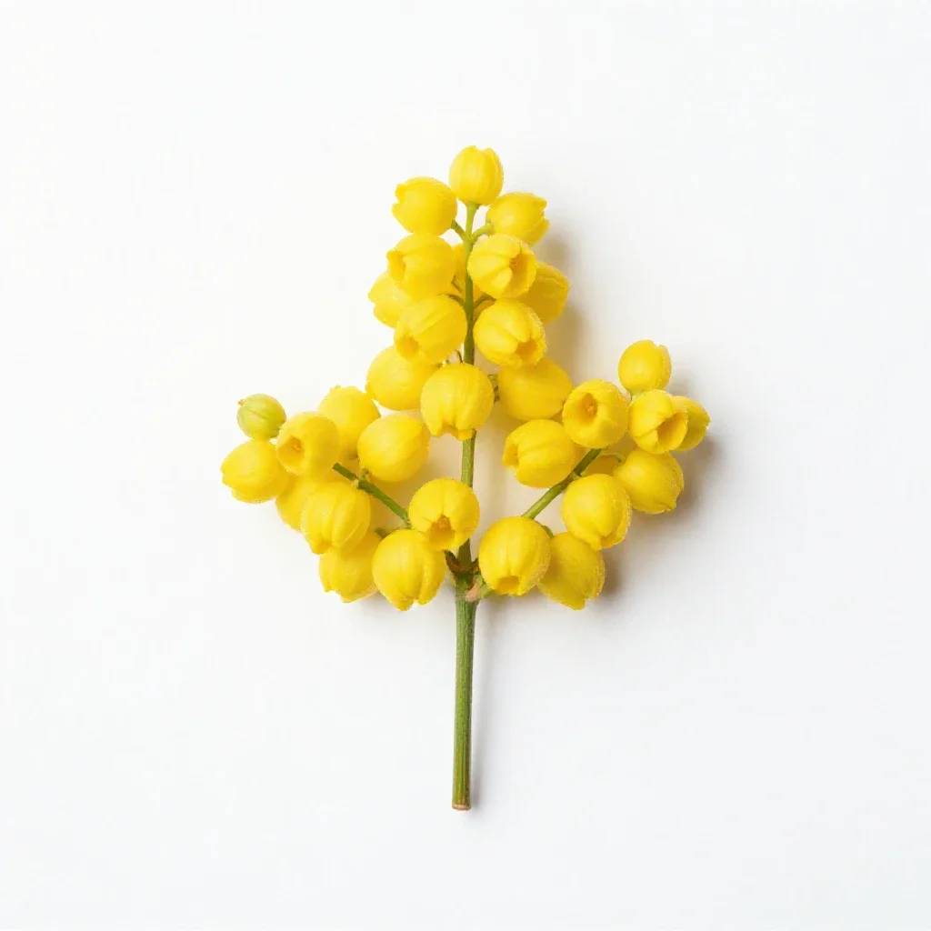 Yellow globe lily isolated on a white background