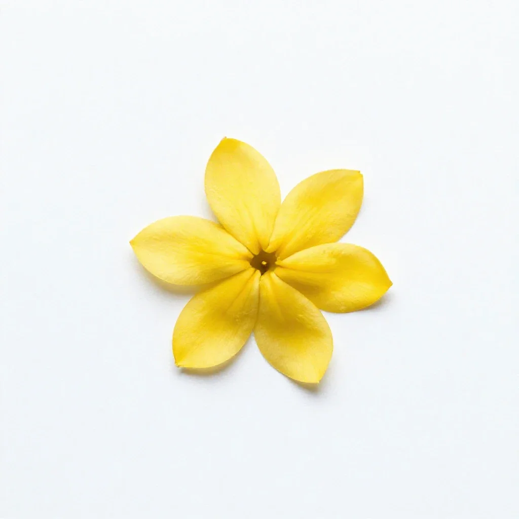 Yellow jasmine isolated on a white background