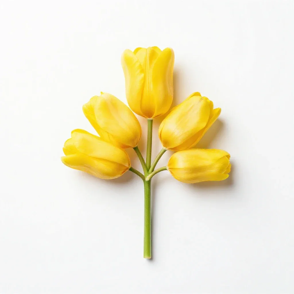 Yellow mariposa tulip isolated on a white background
