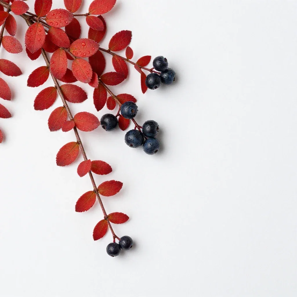 Alpine bearberry isolated on a white background