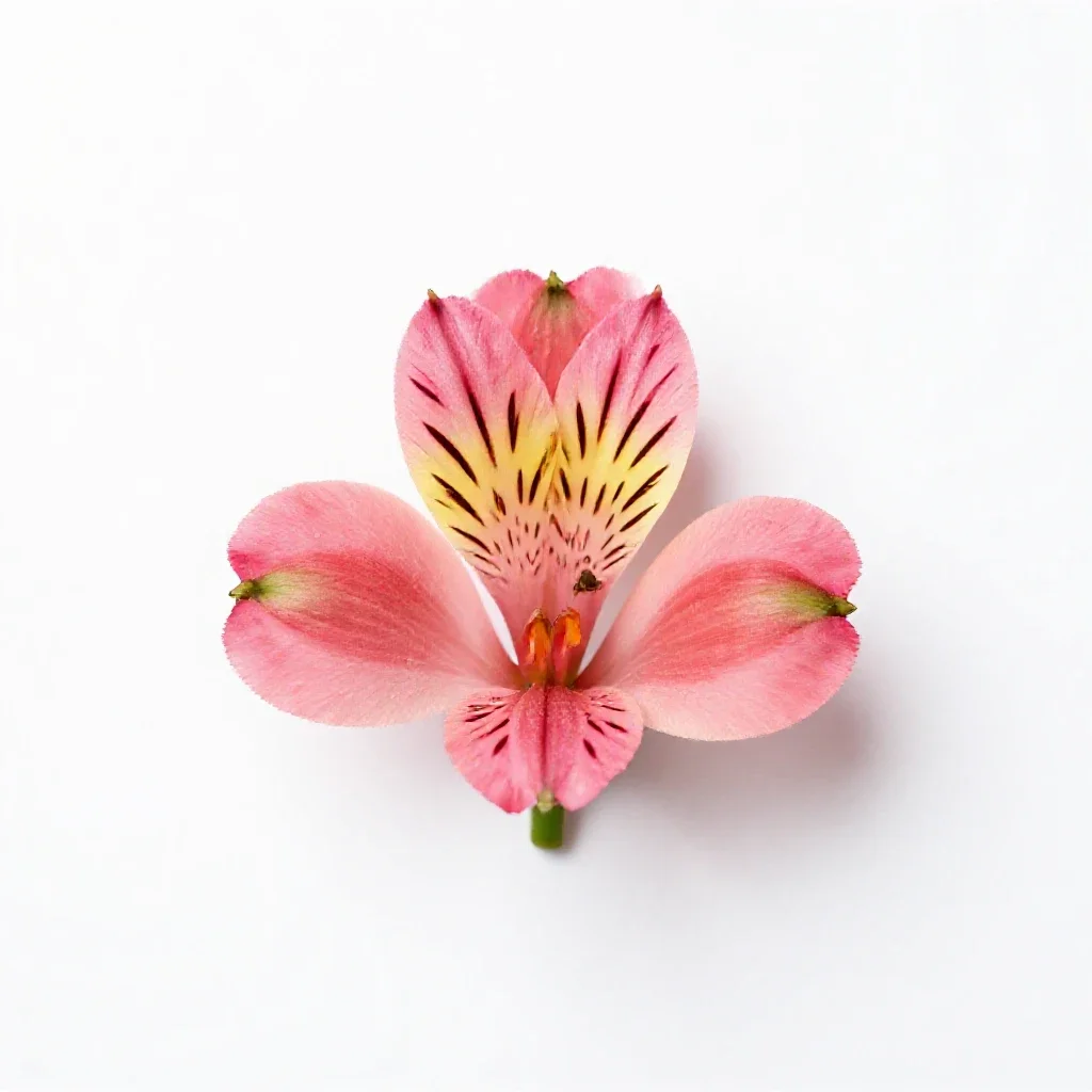Alstroemeria isolated on a white background