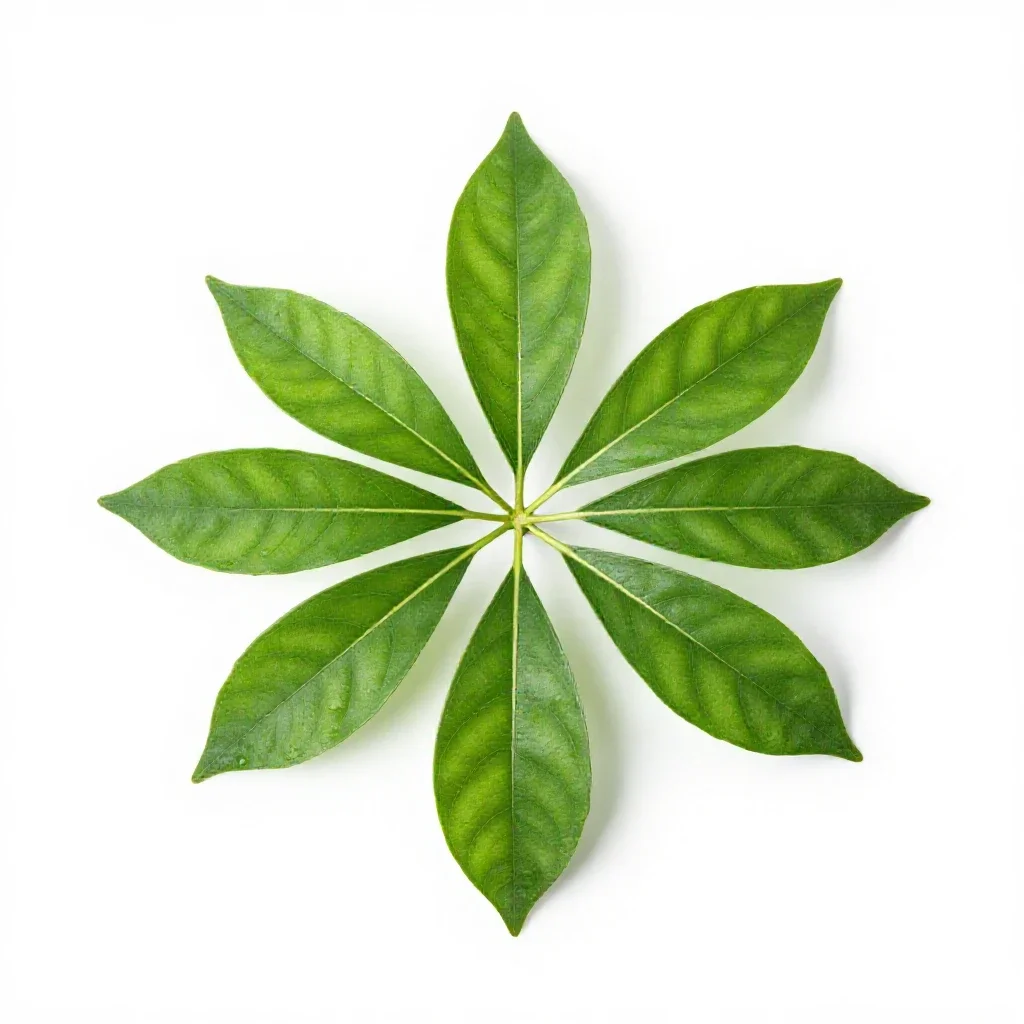 Aspidistra isolated on a white background
