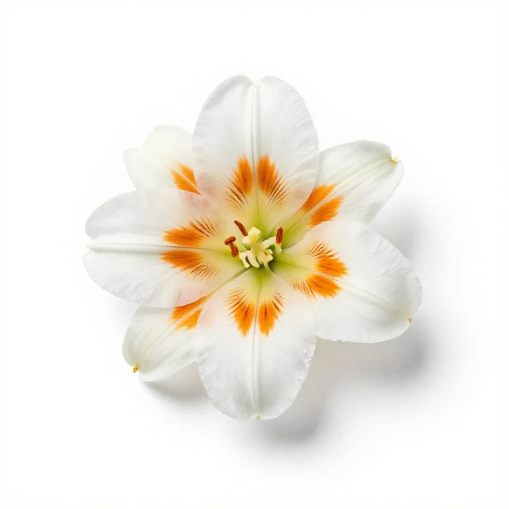 Avalanche lily isolated on a white background