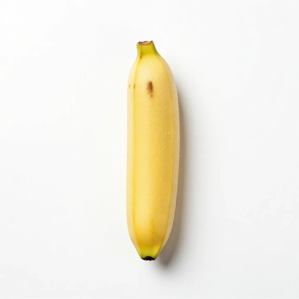 Edible banana isolated on a white background