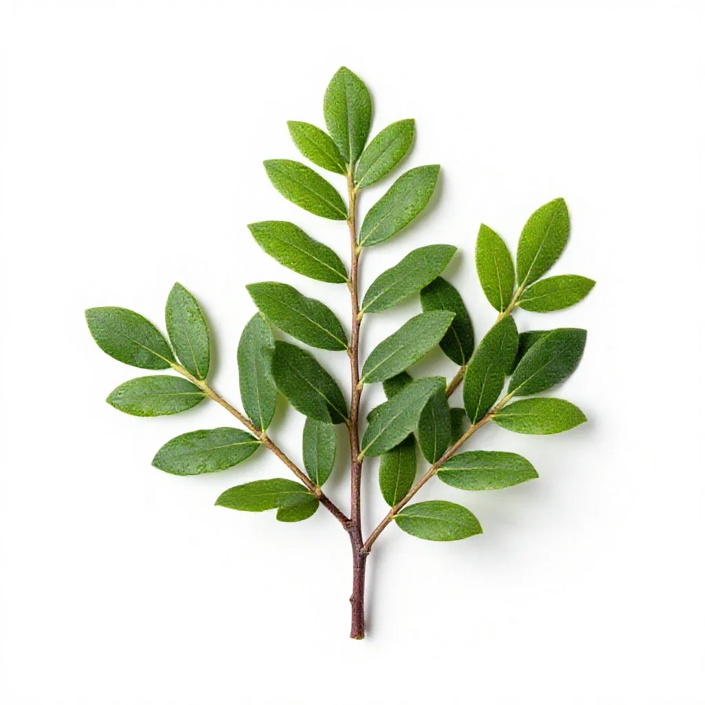 Evergreen blueberry isolated on a white background