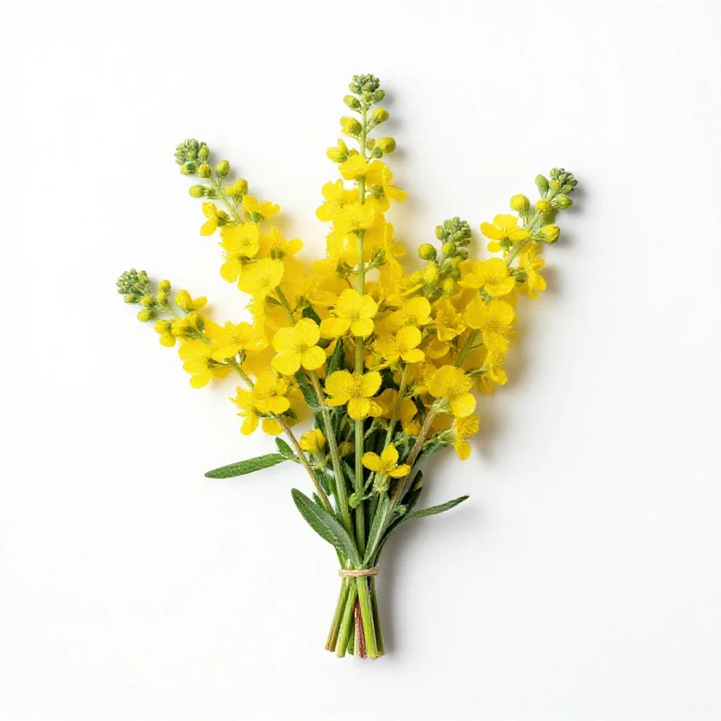Indigo broom isolated on a white background