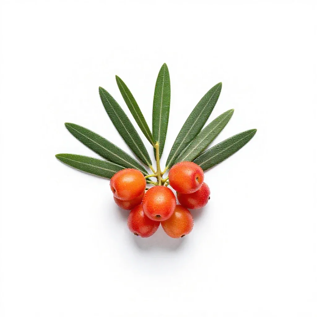 Oleaster isolated on a white background