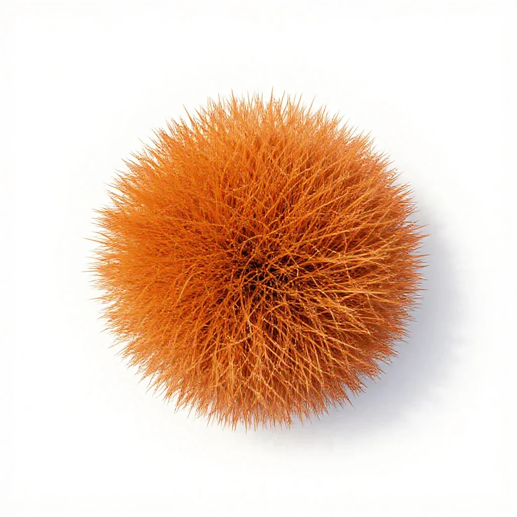 Orange grass isolated on a white background