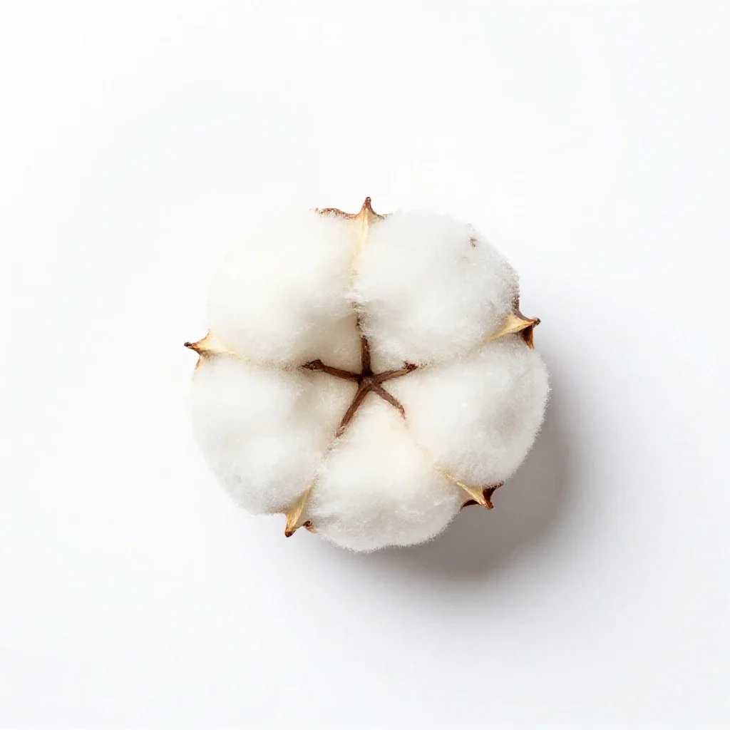 Upland cotton isolated on a white background